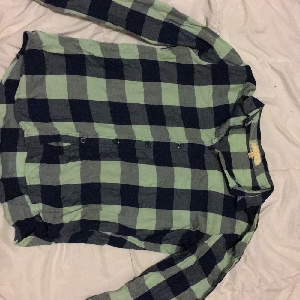 Women’s Blue and turquoise checkered shirt